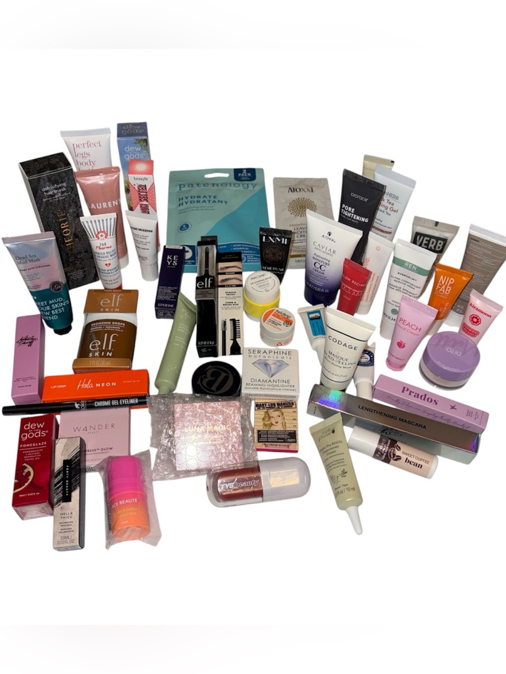 Assorted makeup and skincare bundle-highlighters, eye shadow, masks all new